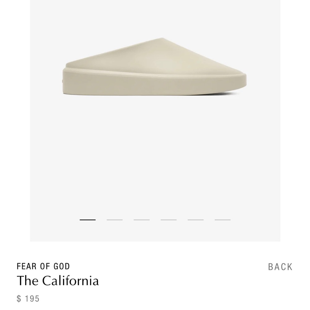 Fear of God The California Slip On Cream Men's Size 45/13 - Picture 1 of 14
